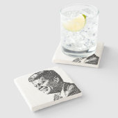 Dessous-de-verre En Pierre JFK - dessous de verre en pierre (Côté)