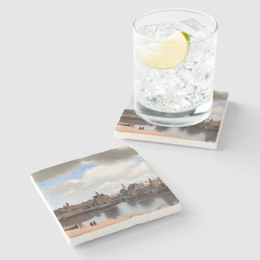 Dessous-de-verre En Pierre Johannes Vermeer - Vue de Delft (Côté)