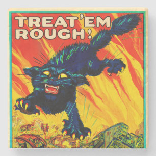 Dessous-de-verre En Pierre Joignez le chat noir de Tank Corp