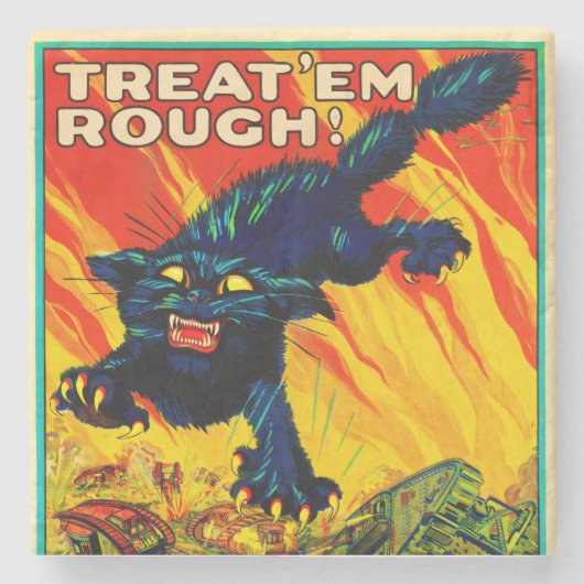 Dessous-de-verre En Pierre Joindre Tank Corp Black Cat (Devant)