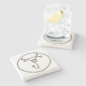 Dessous-de-verre En Pierre Joint de marbre de l'ange AANAA d'Enochian (Côté)