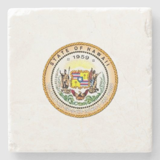 Dessous-de-verre En Pierre Joint d'état d'Hawaï (Devant)