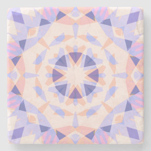 Dessous-de-verre En Pierre Joli Pastel Violet Peach Star Girls Décoratif
