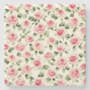 Dessous-de-verre En Pierre Joli rose Roses Floral