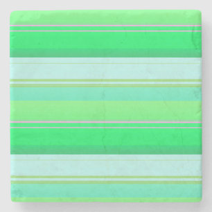 Dessous-de-verre En Pierre Jolies rayures vert aqua
