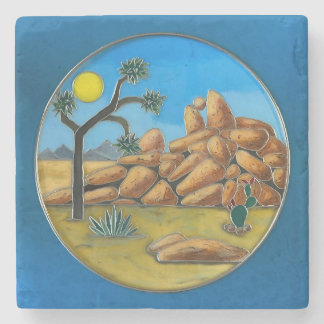 Dessous-de-verre En Pierre Joshua Tree- Fish Rock Button