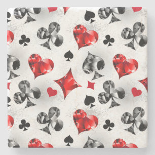 Dessous-de-verre En Pierre Joueur de poker Joueur de cartes de jouer costumes