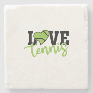 Dessous-de-verre En Pierre Joueur de Tennis Amour Tennis