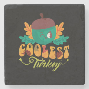 Dessous-de-verre En Pierre jour d'action de grâce de la chute de dinde la plu