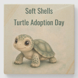 Dessous-de-verre En Pierre Journée d'adoption de tortues à carapace molle