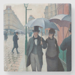 Dessous-de-verre En Pierre Journée de la Pluie de Paris par Gustave Caillebot