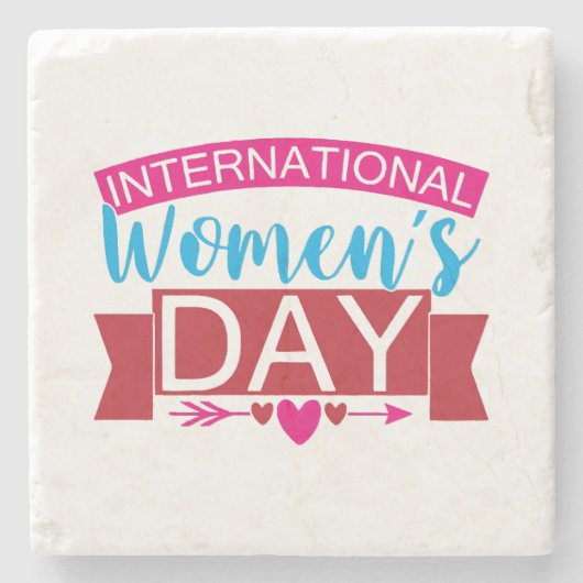 Dessous-de-verre En Pierre Journée internationale de la femme (Devant)
