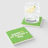 Dessous-de-verre En Pierre Joyeuse St Patrick`s day Green Lucky Shamrock Ston (Côté)