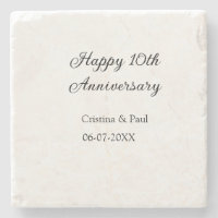 Joyeux 10e anniversaire simple nom de mariage mini