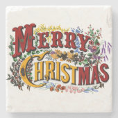 Dessous-de-verre En Pierre Joyeux Dessous de verre de Noël (Devant)