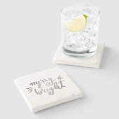 Dessous-de-verre En Pierre Joyeux et lumineux - argent (Côté)