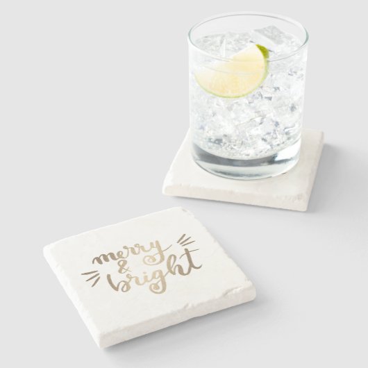 Dessous-de-verre En Pierre Joyeux et lumineux - or (Côté)