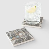 Dessous-de-verre En Pierre Joyeux Go Round Carousel Photography (Côté)