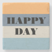 Dessous-de-verre En Pierre Joyeux Jour (Devant)