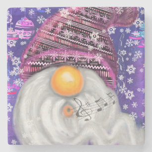 Dessous-de-verre En Pierre Joyeux Noël Gnome Dans Dessous de verre De Pierre