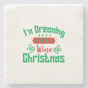 Dessous-de-verre En Pierre Joyeux Noël Je Rêve D'Un Vin Noël