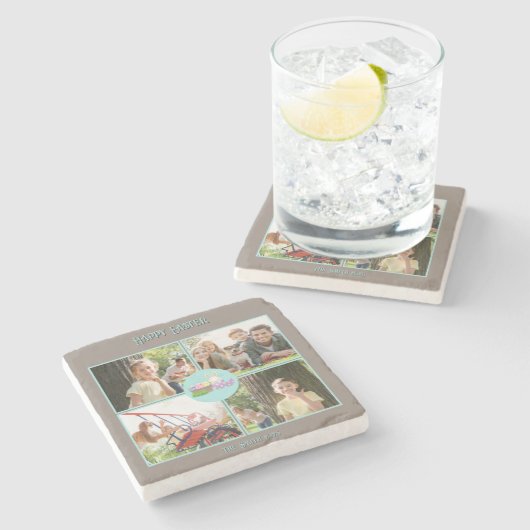 Dessous-de-verre En Pierre Joyeux voeux de Pâques (Côté)