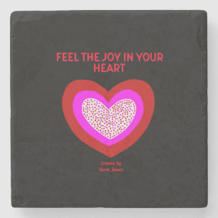 Dessous-de-verre En Pierre Joyful Heart Marble Dessous de verre
