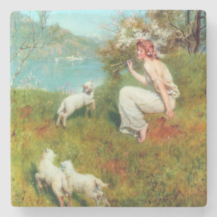 Dessous-de-verre En Pierre Joys of Spring (par John Collier)
