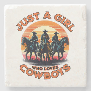 Dessous-de-verre En Pierre Juste une fille qui aime les cowboys