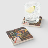 Dessous-de-verre En Pierre Kandinsky peinture Abstraite oeuvre classique (Côté)