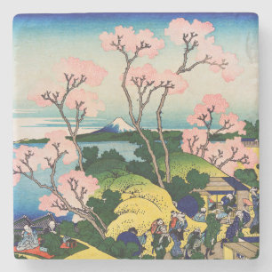 Dessous-de-verre En Pierre Katsushika Hokusai - Gotenyama, Tokaido, Shinagawa