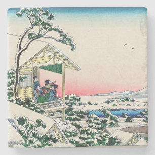 Dessous-de-verre En Pierre Katsushika Hokusai - Maison de thé à Koishikawa