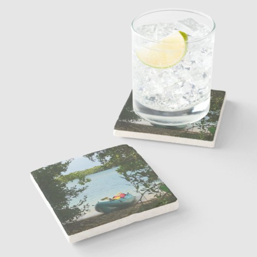 Dessous-de-verre En Pierre Kayaking aux îles Virgin (Côté)