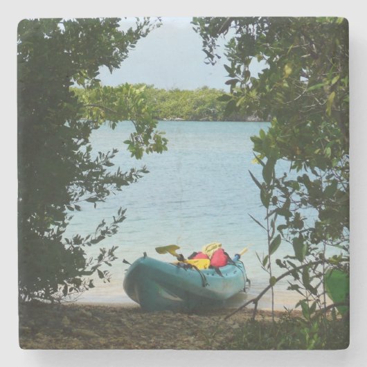 Dessous-de-verre En Pierre Kayaking aux îles Virgin (Devant)