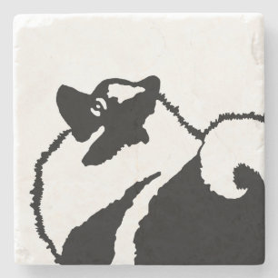 Dessous-de-verre En Pierre Keeshond Graphics - Cute Original Chig Art