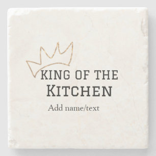 Dessous-de-verre En Pierre King of the cuisine chef cuisine ajouter nom couro