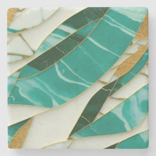 Dessous-de-verre En Pierre Kintsugi Jade et Marbre