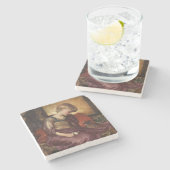 Dessous-de-verre En Pierre Kitten (par Frederic Leighton) (Côté)