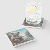 Dessous-de-verre En Pierre Koala Fishing (Côté)