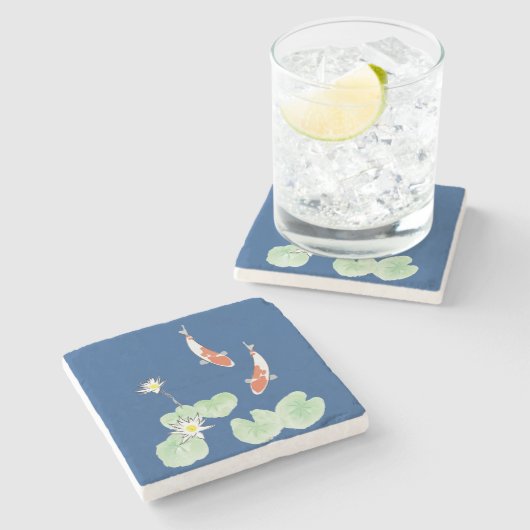 Dessous-de-verre En Pierre Koi Pond (Côté)