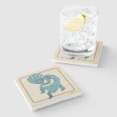 Dessous-de-verre En Pierre Kokopelli, Turquoise Extrait, Sud-Ouest (Côté)