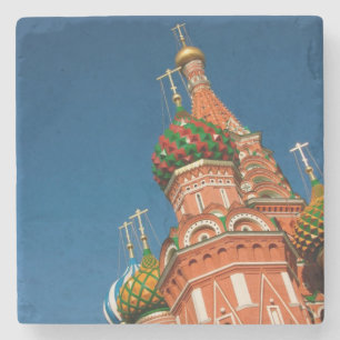 Dessous-de-verre En Pierre Kremlin, Vasiliy Blessed Moscou, Russie