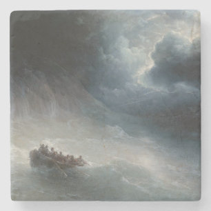 Dessous-de-verre En Pierre La colère des mers (par Ivan Aivazovsky)