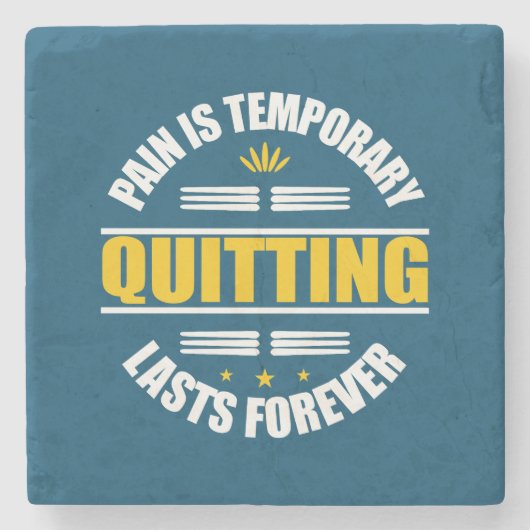 Dessous-de-verre En Pierre La Douleur Est Temporaire Quitter Dure Pour Toujou (Devant)