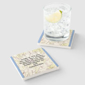 Dessous-de-verre En Pierre La Famille Est La Clé  (Côté)