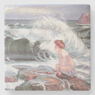 Dessous-de-verre En Pierre La femme et la vague (par Frantisek Kupka)