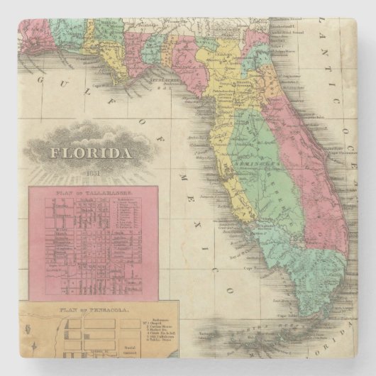 Dessous-de-verre En Pierre La Floride 10 (Devant)