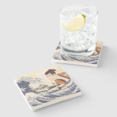 Dessous-de-verre En Pierre La Grande Vague Ukiyoe Collages (Côté)