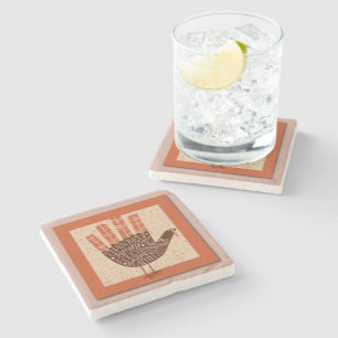 Dessous-de-verre En Pierre La main de SlipperyJoe dit merci amis de famille d