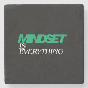 Dessous-de-verre En Pierre La mentalité est tout, Inspirant, Motivant